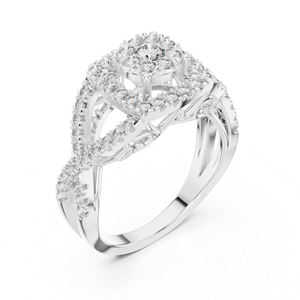 Anillo de Oro Rosa de 14K con Diamante Cultivado en Laboratorio, Redondo, para Uso Diario, para Mujer |   Diamante Cultivado Nuevo - Product Image 2