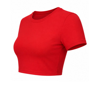 Women Summer Crop Tee Print Casual Streetwear Everyday Soft Cotton Premium Moisture Wicking Breathable Cropped T Shirts - Product Image 6