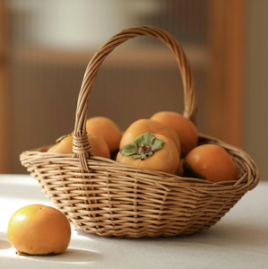 Cesta de regalo de ratán de mimbre ecológica hecha a mano para fiestas de boda de Navidad Picnics fruta flor decoración producto artesanal - Product Image 5