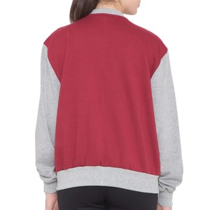 Blouson universitaire personnalisé pour femme avec manches en cuir véritable, manteau en laine style Letterman, coupe ajustée, vêtement d'extérieur streetwear - Product Image 2