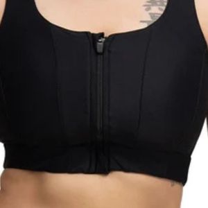 Débardeur court noir zippé pour femme, soutien-gorge de sport athlétique sans manches, idéal pour l'entraînement, le yoga, le fitness, les activités sportives et les loisirs - Product Image 3