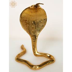 งานแฮนด์เมดรูปปั้นทองเหลือง Naag Devata ขนาด5นิ้วงานฝีมือของช่างฝีมือชาวอินเดียผลิตภัณฑ์ประติมากรรมที่ไม่เหมือนใคร - Product Image 1