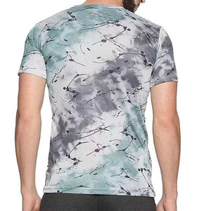 Sublimation Printed Men's Slim Fit Short Sleeve T-<b>Shirt</b> With Abstract Pattern O-Neck Quick Dry Knitted <b>Polyester</b> Casual Wear - Product Image 2