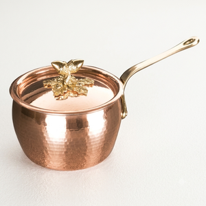 Cacerola de Cobre Martillado Hecha a Mano con Tapa y Asa de Latón, Olla de Cobre para Cocinar, Utensilios de Cocina de Cobre Premium, OEM ODM Venta al por Mayor Exportación - Product Image 1