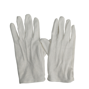 Guantes de Limpieza de Joyería de Algodón Blanco con Textura Completa y Logotipo Personalizado de Fábrica Directa, Talla M CS004, China - Product Image 1
