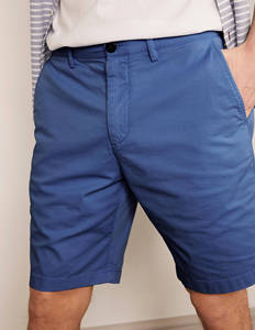 Pantalones Cortos Bermuda de Algodón Azul Sólido para Hombre, Cintura Media, Cierre de Botones, Estilo Casual, Tejido Transpirable - Product Image 4