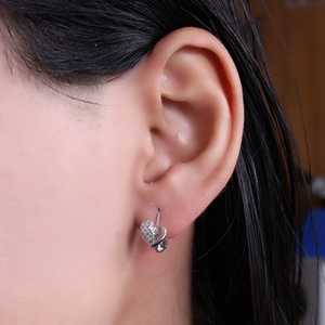 Boucles d'oreilles pendantes en argent sterling 925 plaqué or rose avec diamants marquise, faites à la main par un créateur, pour femmes, cadeau de mariage ou de fête - Product Image 3