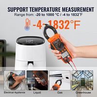 T-RMS 6000 Counts Digital Clamp Meter 600A Multimeter untuk Pengujian Arus, Tegangan, Resistansi, Dioda, dan Kontinuitas Meteran Tinggi