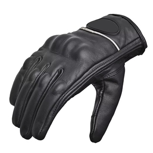 Guantes de Motociclismo de Cuero Genuino Unisex, Diseño Nuevo, Protección Completa para los Dedos, Cierre de Velcro a Prueba de Viento, para Uso en Invierno - Product Image 5
