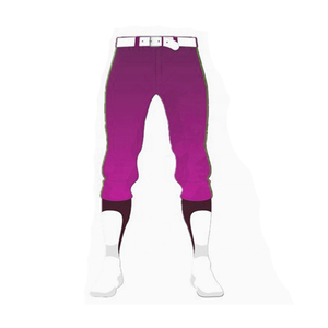 Ensemble uniforme de baseball pour homme, violet rayé, sublimé, manches courtes, col rond, en polyester anti-humidité - Product Image 3