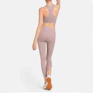 Conjunto de yoga al por mayor para mujer, conjunto deportivo de 2 piezas, ropa deportiva transpirable y elástica para gimnasio, conjunto de yoga para mujer - Product Image 3