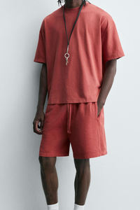 Conjunto de Camiseta y Pantalones Cortos 2026 con Lavado Ácido para Hombre, Tela de Algodón Gruesa, Conjuntos de Camiseta y Pantalones Cortos Personalizados de Algodón - Product Image 6