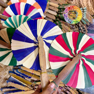 พัดไม้ไผ่และพัดใบปาล์มทำมือจากเวียดนาม งานฝีมือธรรมชาติรักษ์โลกสำหรับตกแต่งและส่งออก - Product Image 1