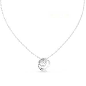 Deslumbrante Collar de Diamantes Cultivados en Laboratorio con Acento Floral en Oro Blanco de 14K, Elegancia Moderna, Joyería Fina - Product Image 4