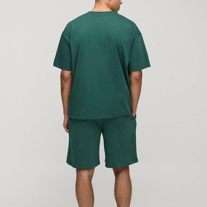 Ensemble décontracté personnalisé 2 pièces T-shirt et short pour homme – Collection été en coton et polyester confortable pour le streetwear - Product Image 4