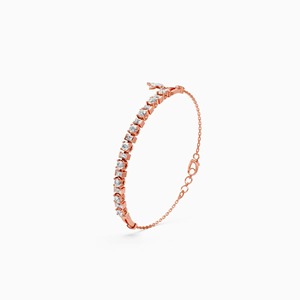Luxury Lab Grown Diamond Line Bracelet With 1.40 Ct | In 9K Yellow White And Rose <b>Gold</b> - Product Image 1