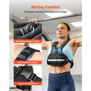 Comodo Gilet Tattico a X con Pesi Regolabili da 10 kg e Striscia Riflettente, Confezione da 6 per Uomo - Product Image 3