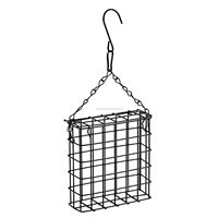 Comedero para Pájaros Colgante de Metal Rústico Ecológico Hecho a Mano con Acabado con Recubrimiento en Polvo, Protección UV y Resistente al Agua, 1.8L, para Observación de Aves en el Jardín