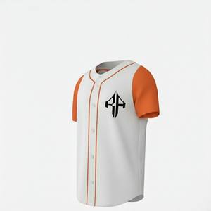 เสื้อเบสบอลคุณภาพพรีเมียม ระบายอากาศได้ดี พิมพ์ลายดิจิทัล คอวี ผ้าโพลีเอสเตอร์ 100% แขนครึ่งตัว โดย RIVIAN ATLANTIC - Product Image 4