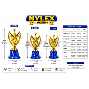Trophée NYLEX moderne et élégant avec gravure 3D et design personnalisable pour les clubs sportifs et les événements spéciaux - Product Image 2
