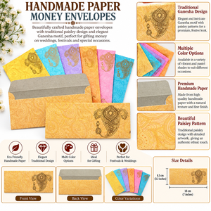 Enveloppe cadeau artisanale en kraft avec fenêtre, taille personnalisée, pour mariage, impression numérique, papier recyclé en coton de qualité supérieure - Product Image 6