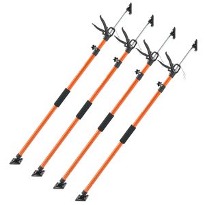 4 confezioni da 45.7 114.2 pollici in acciaio telescopico asta di supporto rapido regolabile 3 ° sistema mano sollevatore di costruzione con capacità di 154 libbre - Product Image 1