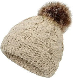 Gorro de Bebé Personalizado de Fábrica, Color a Elección, con Pompón, Tejido 100% Algodón, Invierno, Informal, No Tóxico, Transpirable - Product Image 2