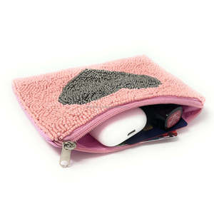 Monedero con Cuentas de Corazón Negro, Monedero Rosa, Mini Cartera con Cierre, Regalo de San Valentín, Accesorio de Moda para Mujer, Venta al Por Mayor - Product Image 3