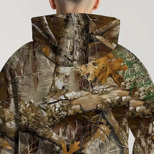 Sudaderas con capucha con estampado digital completo, sudadera con capucha de camuflaje para hombre, fabricante de ropa de mezcla de algodón, sudadera con capucha personalizada, ropa urbana. - Product Image 4