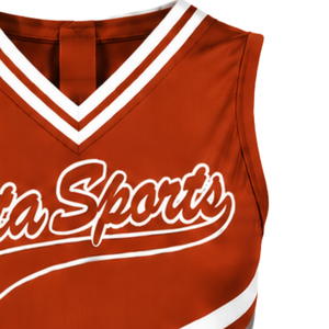 Haut de sport sans manches rouge pour équipe, uniforme de compétition, tenue d'entraînement, vêtement de performance pour cheerleading - Product Image 6