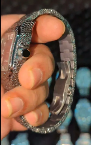 Black VVS Moissanite Diamond Watch Men Iced Out Stainless Steel Mechanical <b>Automatic</b> Luxury Fashion <b>Wristwatch</b> Pass Tester - Product Image 4