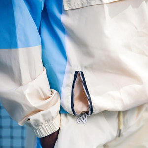 New Arrival Custom Plus Size Breathable Oversize Zip-up Polyester Windbreaker Tracksuit Streetwear Shorts <b>Set</b> for Summer Men - Product Image 3