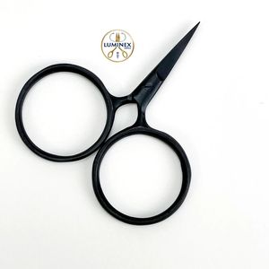 กรรไกรปักลายทรงกลมสีดำ ด้ามจับทรงกลมสีชมพูเหลือง - Product Image 5