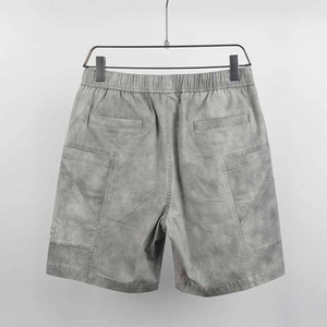 Short de jogging en molleton bouclette 100% coton, taille haute élastique, ourlet brut, délavé à l'acide, déchiré, couleur unie, séchage rapide, personnalisé - Product Image 5