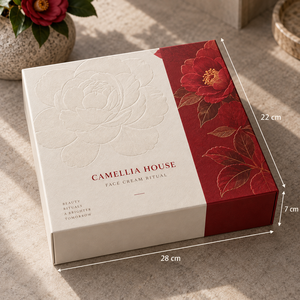 Caja de Empaque Magnética Estilo Libro para Crema Facial CAMELLIA Personalizada - Product Image 5