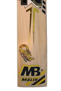 ไม้คริกเก็ต MB Malik UMZ Gold Platinum Edition Willow - ทนทาน น้ำหนักเบา หนา 40 มม. น้ำหนัก 2.8 ปอนด์ สำหรับมือขวา/ซ้าย พร้อมพื้นผิวเพิ่มการยึดเกาะ - Product Image 4
