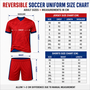 Custom Printed Reversible Soccer Uniform Set Double Sided Football Jersey and Shorts Breathable Quick Dry Unisex Team Sportswear - Product Image 5