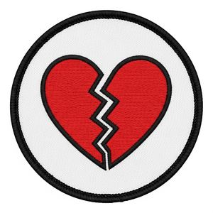 Parche Bordado Personalizado de Corazón Roto, Termoadhesivo, Estilo Punk Gótico 3D, Aplique para Ropa, Chaquetas, Sombreros, DIY, Insignias para Coser - Product Image 1