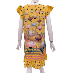 Camisón Corto de Manga Corta hasta la Rodilla para Mujer de Chrysanta. Elegante Camisón Transpirable 100% Rayón para Uso Diario - Product Image 4