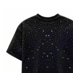 Mens Rhinestone <b>Star</b> T <b>Shirt</b> Sparkle Embellished Short Sleeve Crew Neck Streetwear Party Tee - Product Image 4