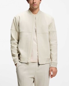 Good Price Best Quality Different Style Men Beige Bomber Set Zipper Jacket + Jogger <b>Pants</b> Tracksuit Custom Made OEM Tracksuit - Product Image 3