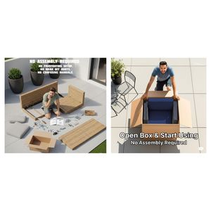 Set da giardino in vimini Rattan per 2 persone completamente assemblato con comodi cuscini - Product Image 6