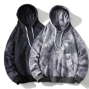 Custom Made <b>Vintage</b> <b>Tie</b> Dye Oversized Men's Pullover Hoodie New Style Winter Wear Cotton Blended Fleece Hoodie - Product Image 4
