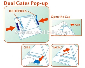 Distributeur de cure-dents en plastique pyramide blanche élégante avec porte-cure-dents à prix promo Popup Design - Product Image 6