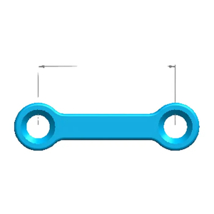 Plaque orthopédique maxillo-faciale droite à 2 trous (9 mm et 12 mm) en titane, fabriquée professionnellement pour la craniomaxillofaciologie (CMF) - Product Image 2