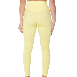 New Women's <b>Leggings</b> Knitted Fabric Tummy Control Exercise Gym Yoga Pants <b>Seamless</b> Snagging Resistance Knee-Length 2027 - Product Image 3