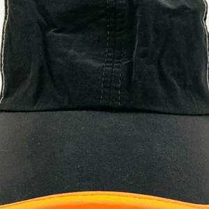 Gorra de Béisbol Negra y Naranja de 6 Paneles, Malla Transpirable, Unisex, Estilo Casual para Exteriores, Diseño con Bloques de Color, Ajustada, Primavera Verano - Product Image 6
