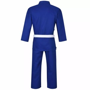 Uniforme de karaté bleu 100% coton pour adultes unisexe, respirant, durable, séchage rapide, service OEM, vêtements d'arts martiaux mixtes, coupe classique - Product Image 4