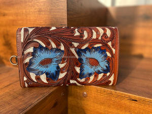 Nouveau 2025 usine en gros femmes à la main en cuir repoussé bandoulière portefeuille à la mode en cuir véritable pochette peau de vache petits sacs à main - Product Image 5