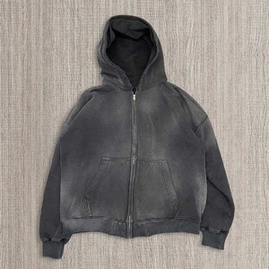 Hoddies Custom Front Embroidered Logo Men's Winter Heavy Weight 500 Gsm 100% Cotton <b>Thick</b> <b>Fleece</b> Regular Oversized Hoodie - Product Image 3